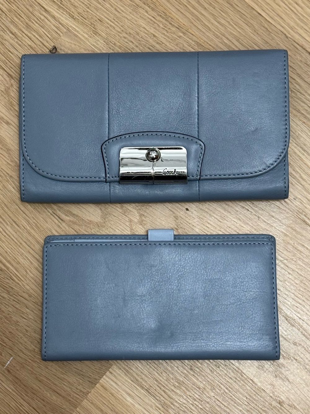 Coach Kristin Slim Envelope Leather Wallet-Removable Checkbook Holder